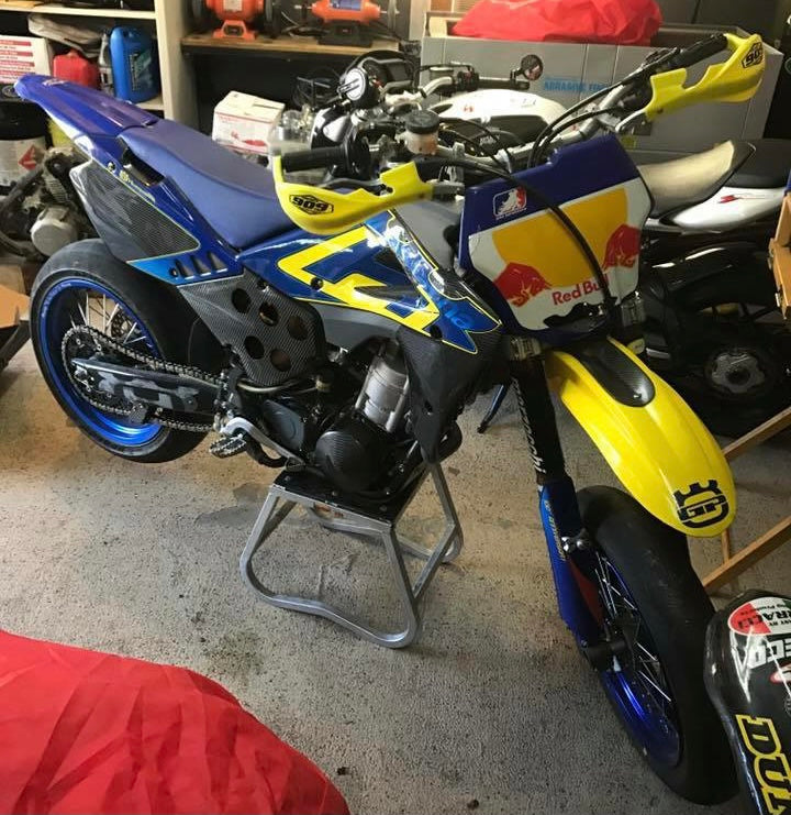 Factory Husqvarna 630 Eddy Seel Replica supermoto race bike